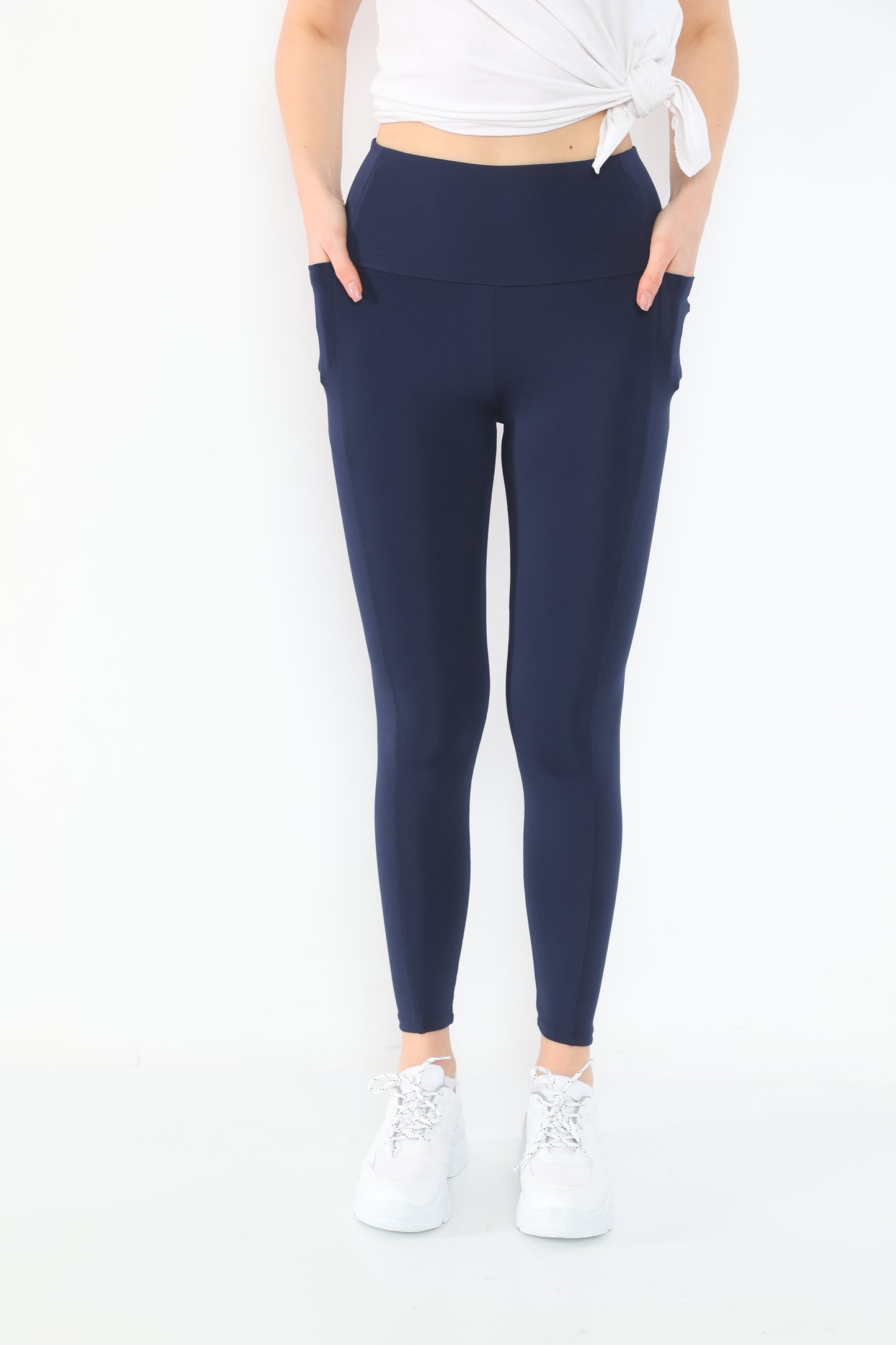 Leggings with Pockets Navy Blue