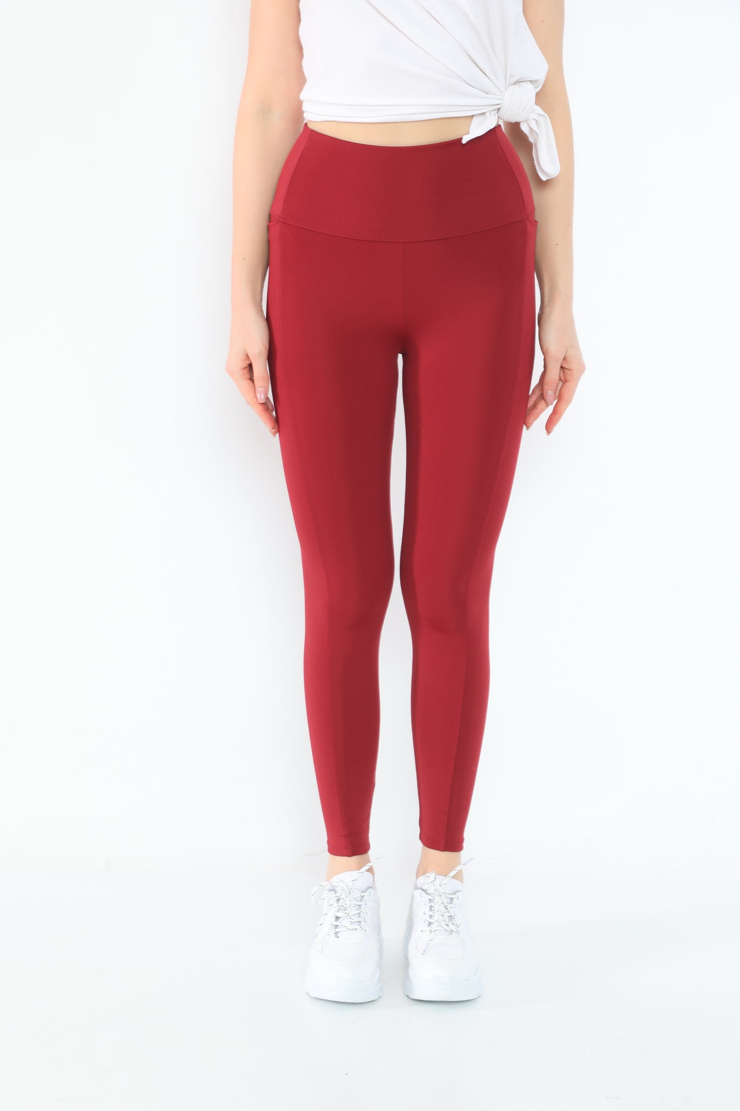 Leggings with Pockets Burgundy