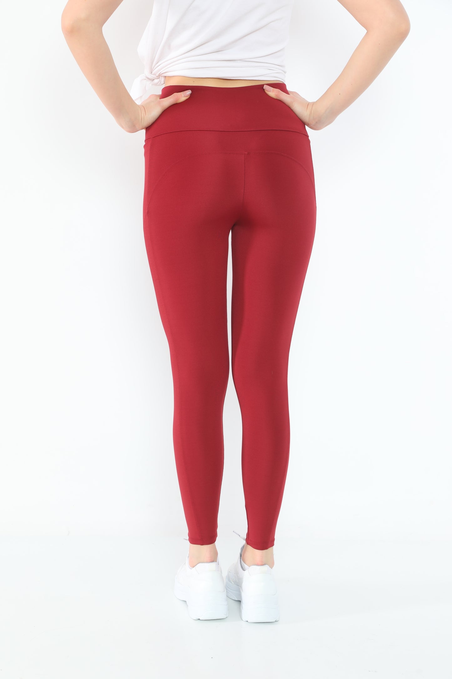 Leggings with Pockets Burgundy