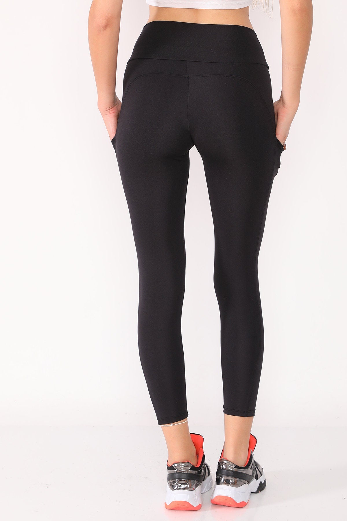 Leggings High Waist with Pockets Black