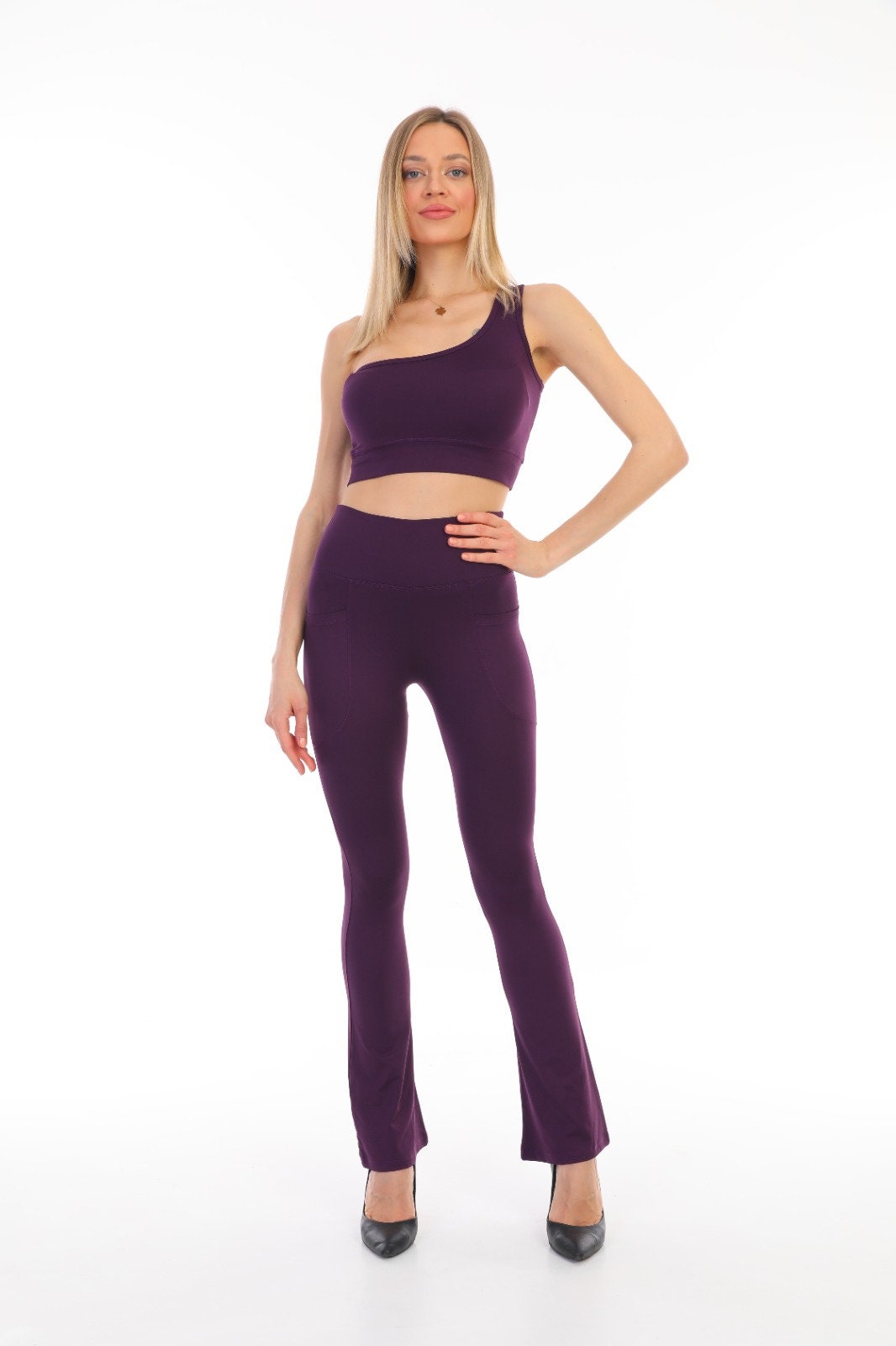 Suit Spanish Style High Waist Purple