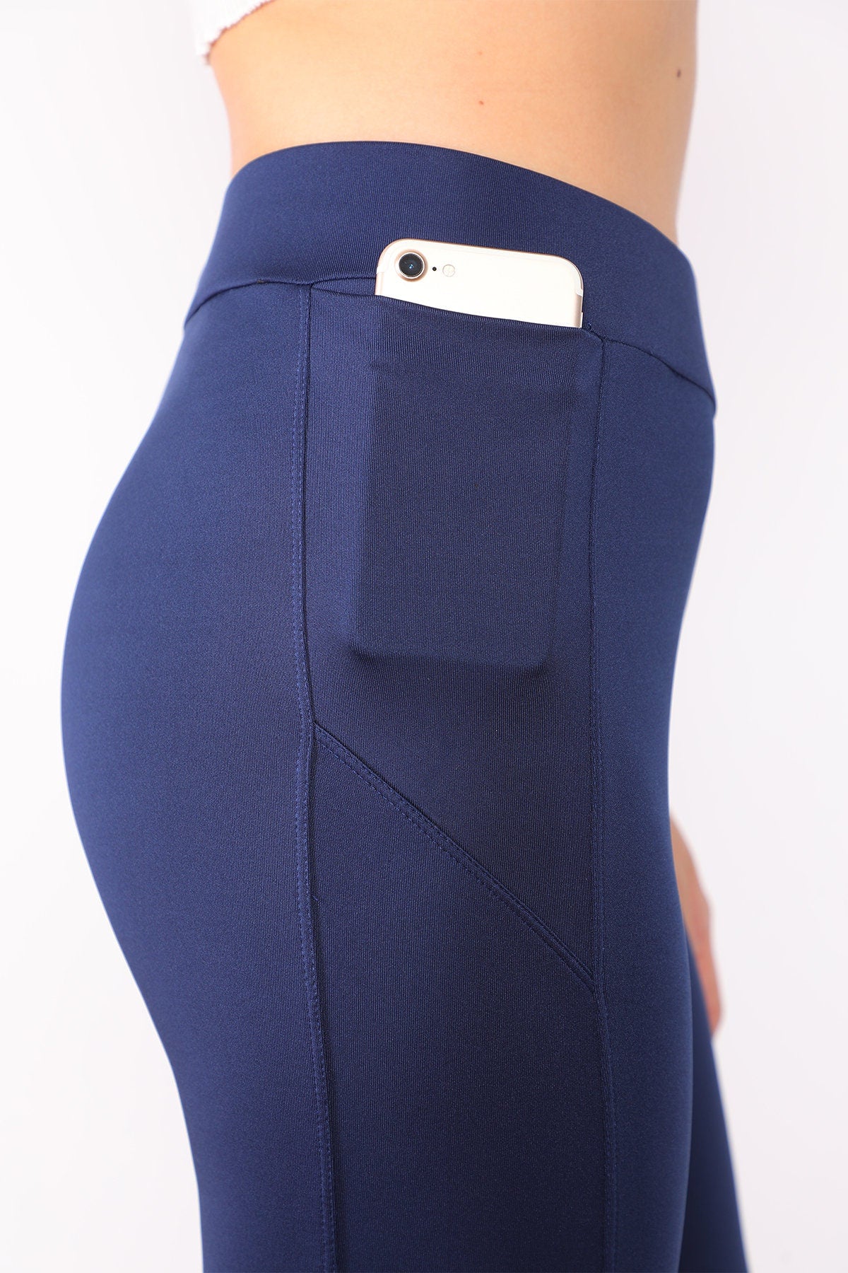 Shorts Low Waist with Pockets Navy Blue