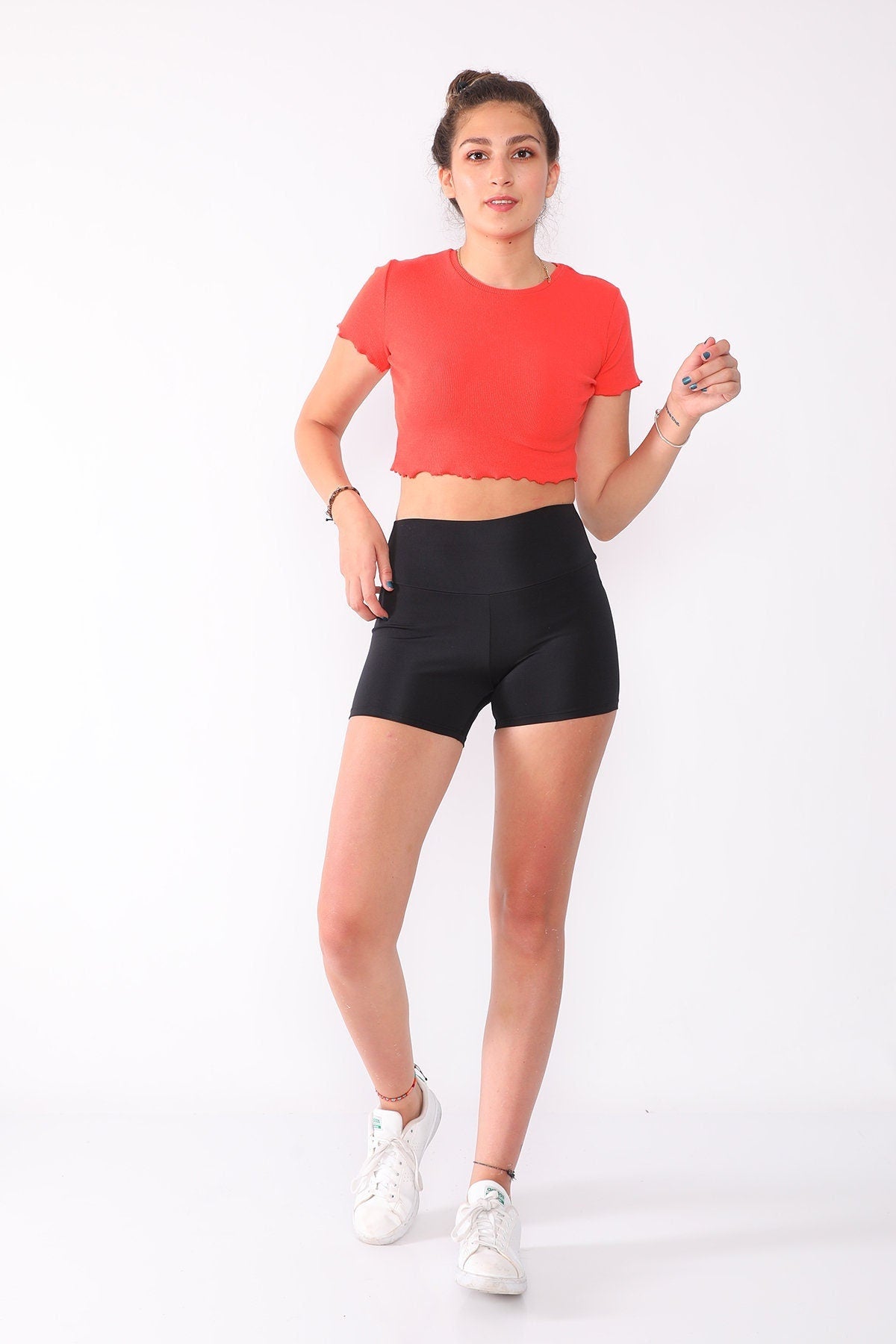 Shorts Boxer High Waist Black