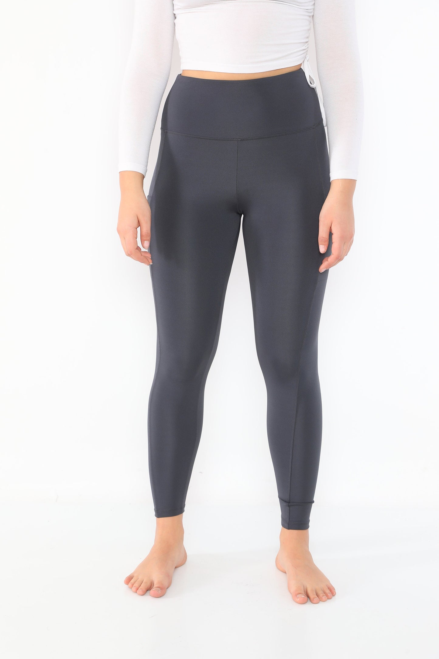 Leggings High Waist with Pockets Smoked